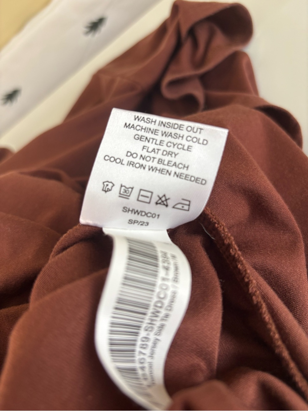 Quince Brown Wrap High-Low Midi Dress - Picture 7 of 7